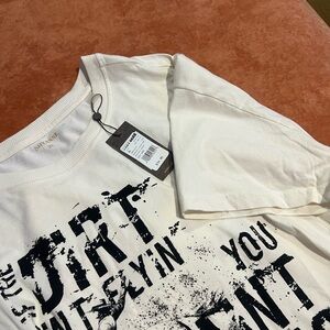 Shyanne White Tee with Black Graphic